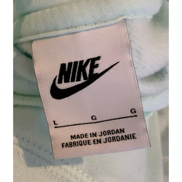 Nike Womens Hoodie Sz Lg Green Embroidered Logo Kangaroo Pocket Outdoor Gorpcore - Picture 12 of 13